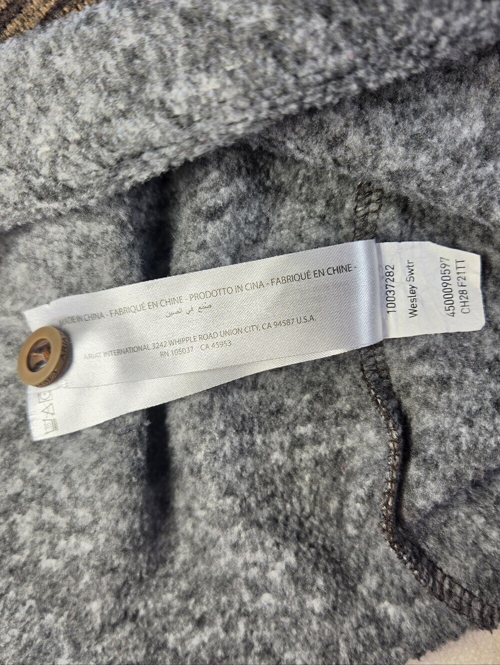 Ariat XL Southwest Fleece Snap Neck Pullover - Picture 6 of 9